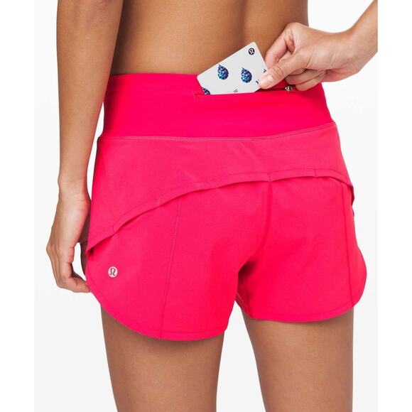 Lululemon Speed Up Short Long *4" Updated Fit Red size 4 heartthorb - Picture 3 of 9